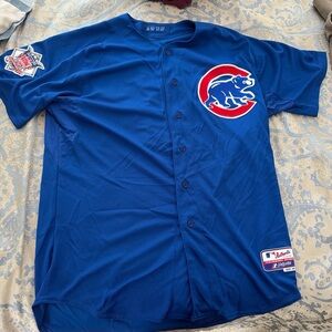 Edwin Jackson signed Majestic Royal Blue Cubs Jersey pitched no hitter 06/25/10